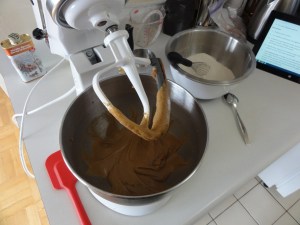 Liquid ingredients combined