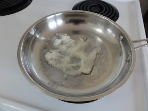 Melting coconut oil
