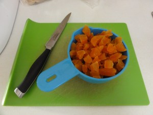 Chopped apricots