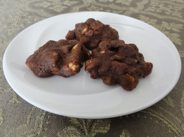 Triple chocolate hazelnut cookies