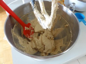 Wet ingredients blended until well combined