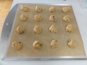 Cookie dough on the sheet
