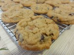 Close-up of salted caramel chocolate chip cookies