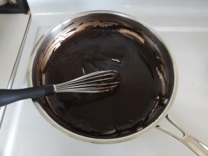 Coconut oil, cocoa powder, and maple syrup