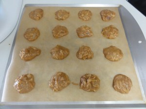 Dough on cookie sheets