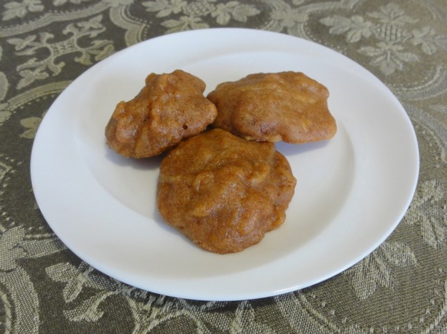 Three cookies on a plate