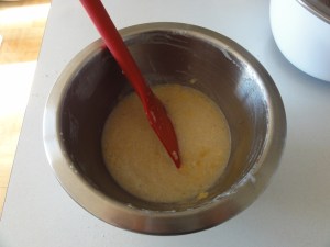 Wet ingredients well-combined