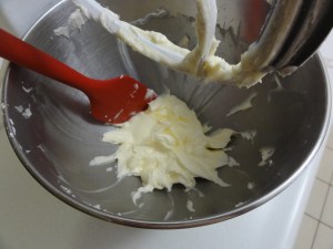 Blended icing sugar and butter