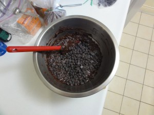 Batter after chocolate chips