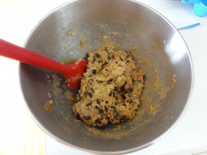 Coconut chocolate chip brownie batter